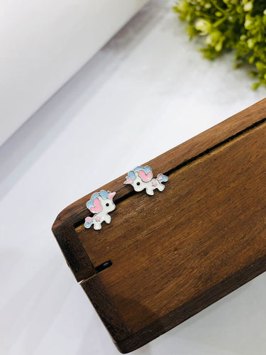 925 Silver Baby Unicorn Earrings